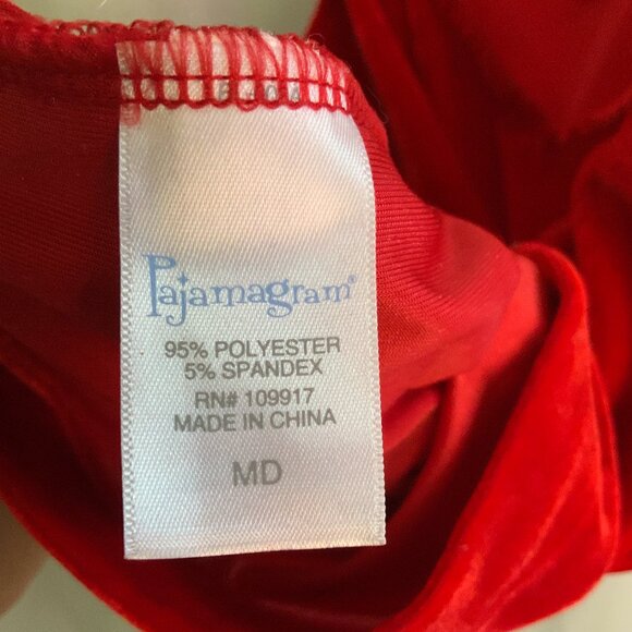 Pajamagram Red Vintage Velour Tank Top Woman's MD - Picture 1 of 5